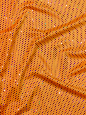 Baby Flittered Lycra material - ARANCIO